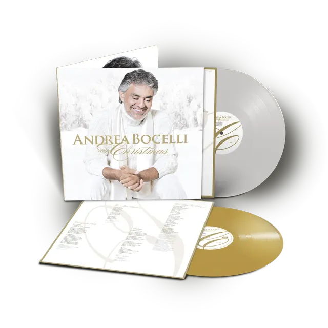 Andrea Bocelli My Christmas 2LP vinyl hvit gull