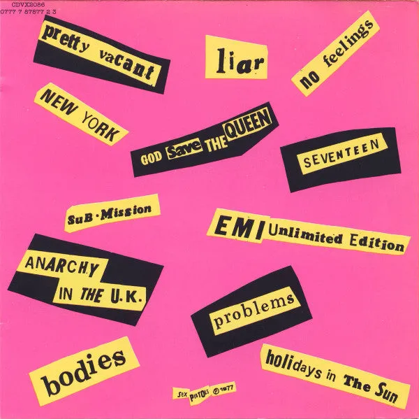 Sex Pistols Never Mind The Bollocks CD remaster brukt