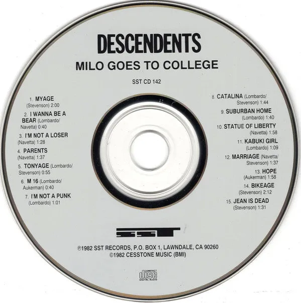 Descendents Milo Goes To College CD brukt punk