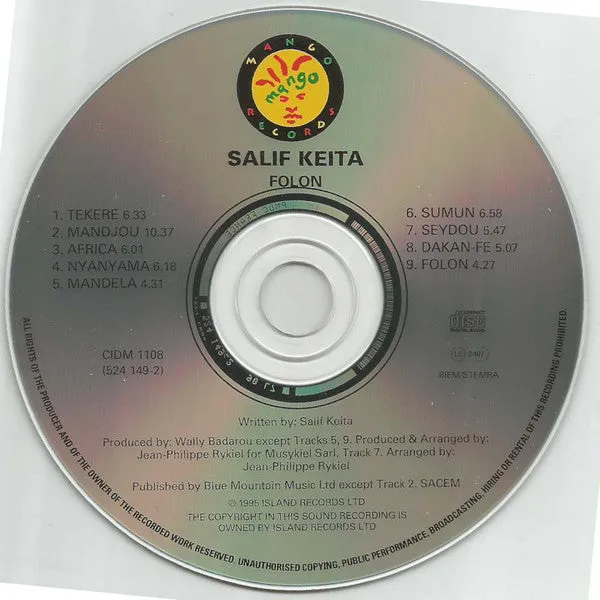Salif Keita Folon The Past CD album afrikansk