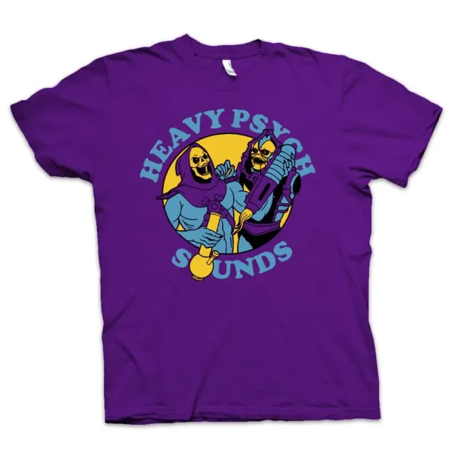 Heavy Psych Sounds #57 Purple t-skjorte lilla bomull