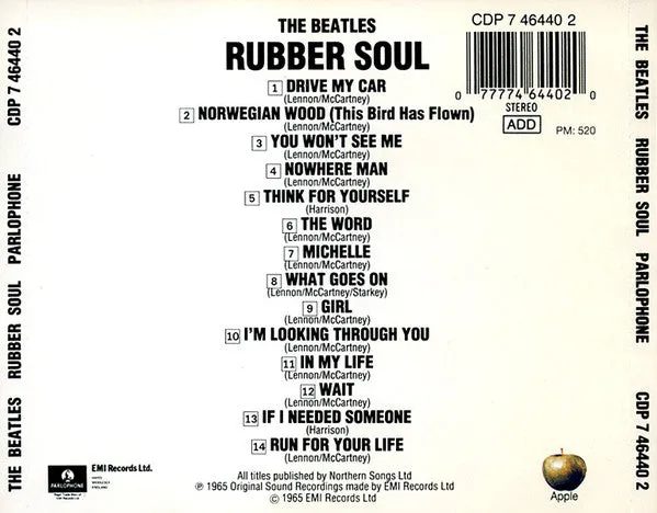 The Beatles Rubber Soul CD brukt reissue UK