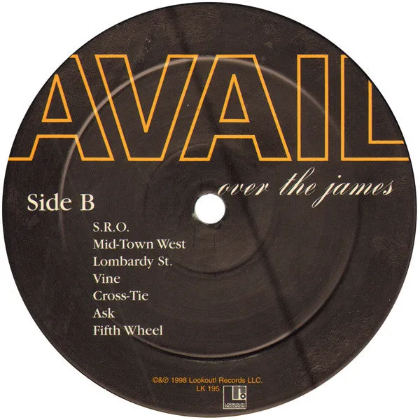 Avail Over The James LP vinyl brukt punk