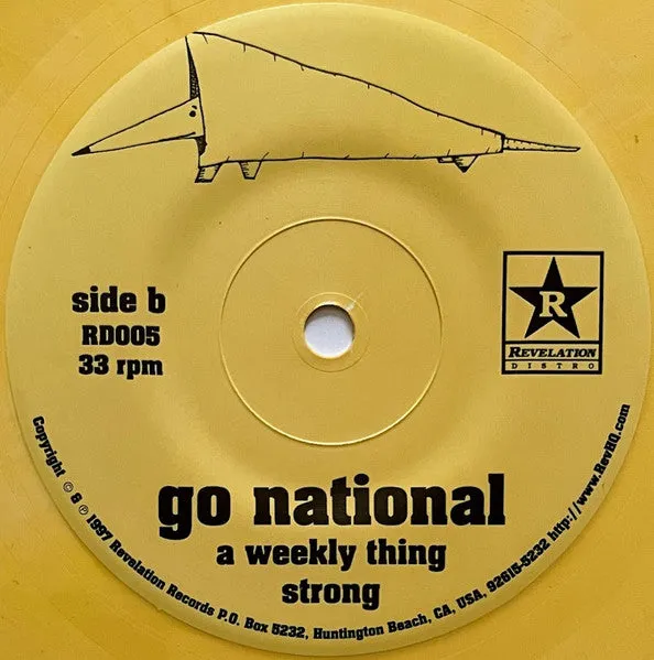 Go National Go National 7" vinyl brukt gul