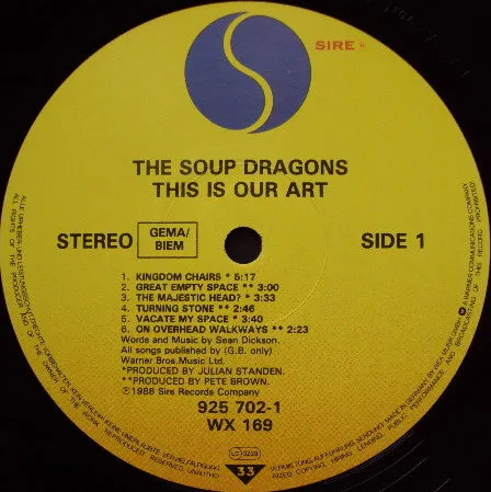 Soup Dragons This Is Our Art LP vinyl brukt
