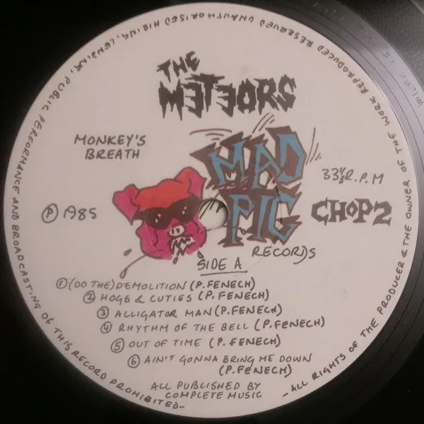 The Meteors Monkey's Breath LP brukt – psychobilly