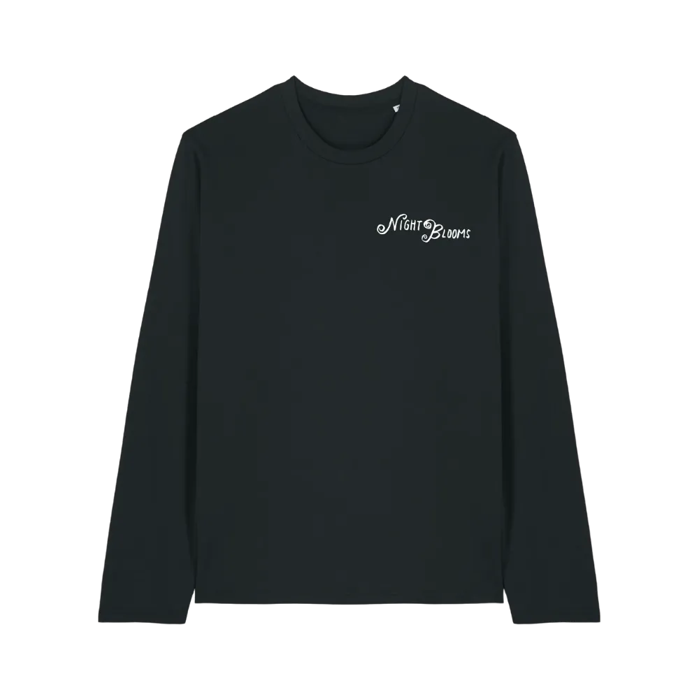 Verve Night Blooms LS Tee langermet t-skjorte svart oversized