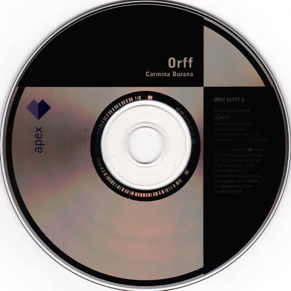 Orff Carmina Burana CD brukt album kor 60 min