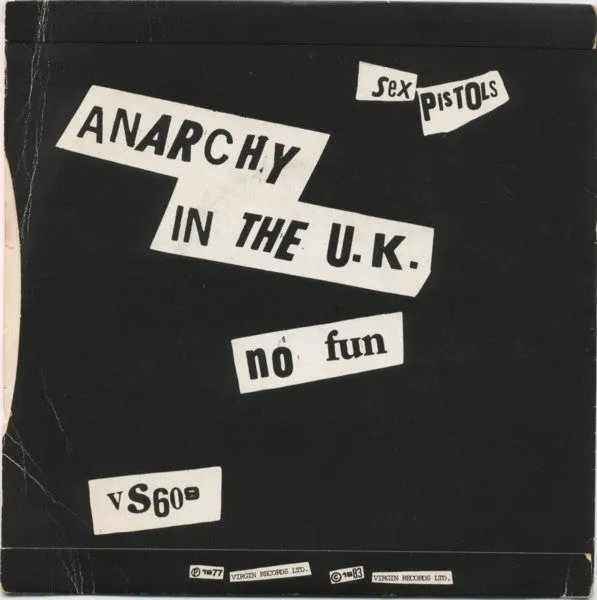 Sex Pistols Anarchy In The U.K. 7" brukt single punk