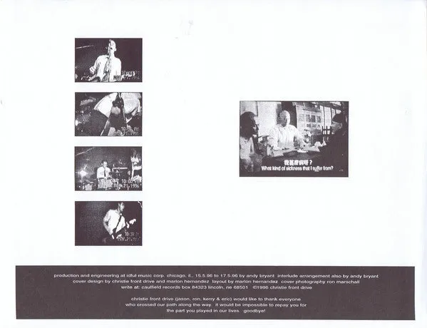 Christie Front Drive selvtitulert LP vinyl brukt emo