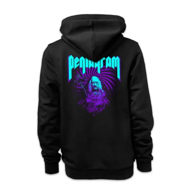 Pentagram #05 hettegenser glidelås svart doom-merch