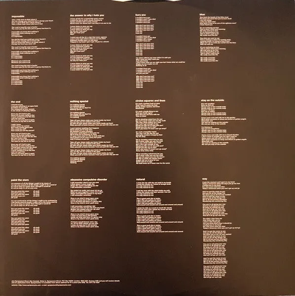 Symposium On The Outside LP vinyl limited brukt