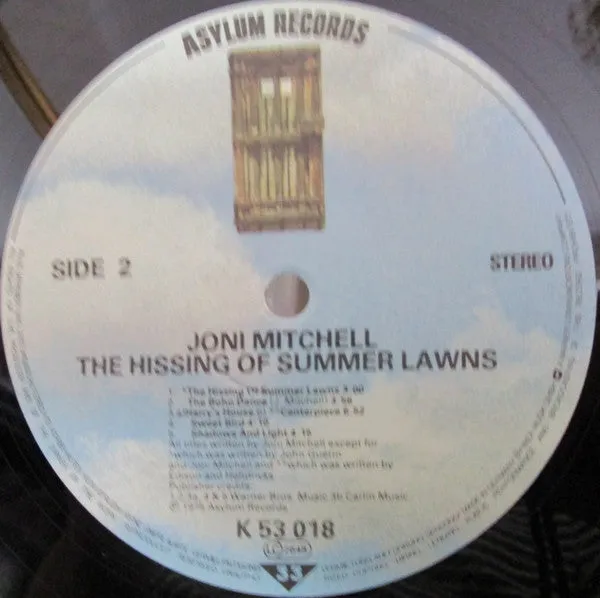 Joni Mitchell Hissing Of Summer Lawns LP brukt jazzfusion