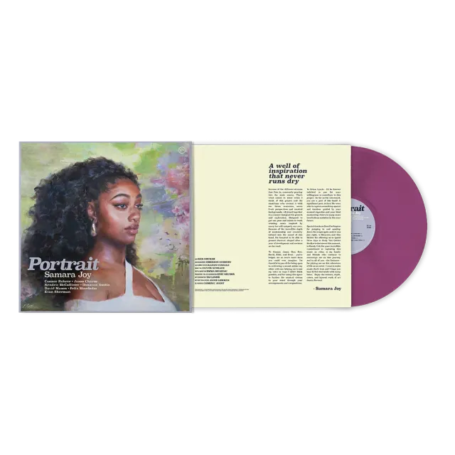 Verve Samara Joy Portrait LP farget vinyl Opaque Orchid