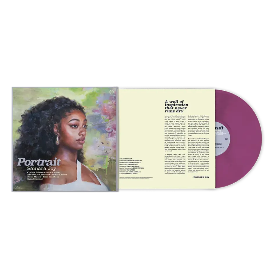 Verve Samara Joy Portrait LP farget vinyl Opaque Orchid
