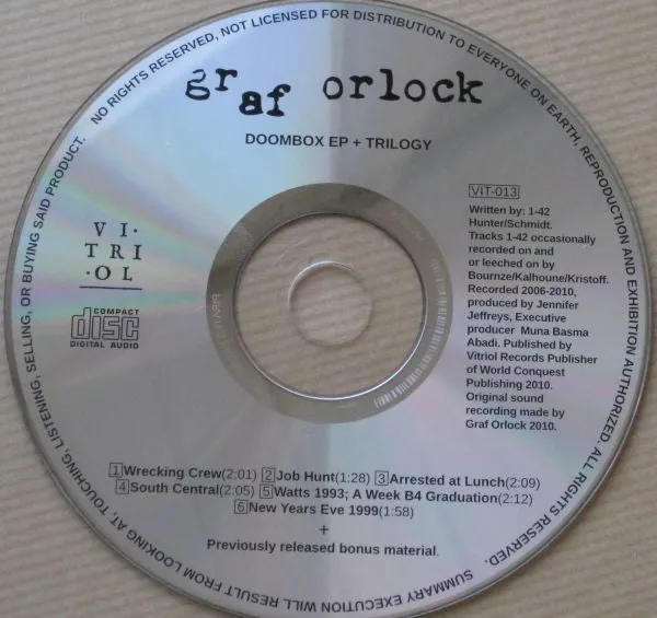 Graf Orlock Doombox 10" EP CD boks brukt clear