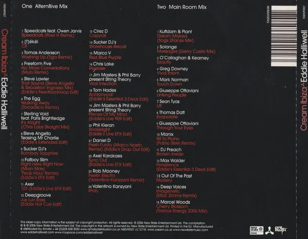 Eddie Halliwell Cream Ibiza 2xCD brukt mix