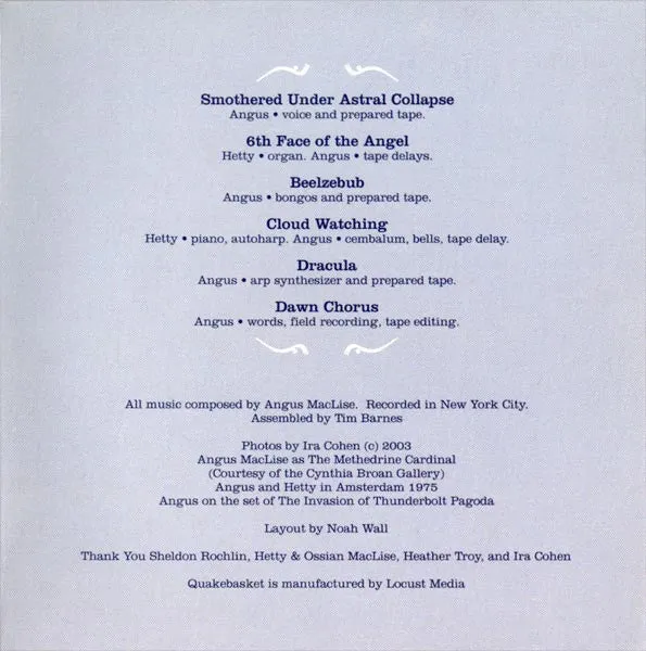 Angus MacLise Astral Collapse CD brukt