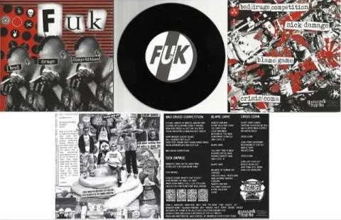 FUK Bad Drugs Competition GAS 032 7" EP brukt punk