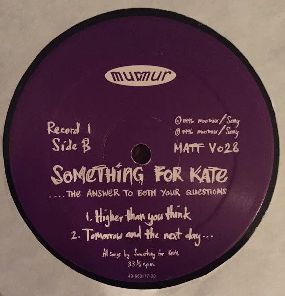 Something For Kate Answer 2x12" vinyl promo brukt