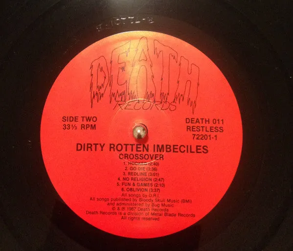 D.R.I. Crossover vinyl LP brukt US 1987 crossover thrash
