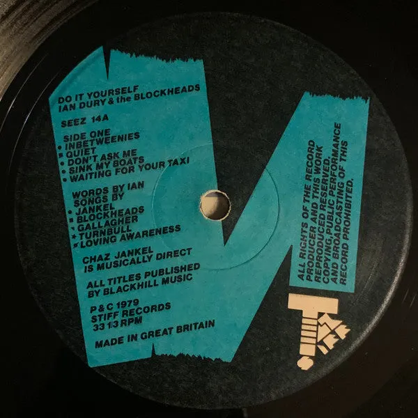 Ian Dury Do It Yourself LP brukt vinyl wallpaper