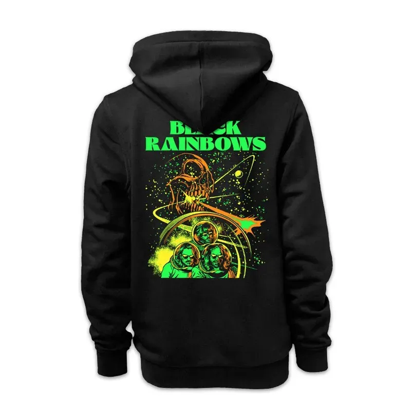 Black Rainbows #24 hettegenser med glidelås svart
