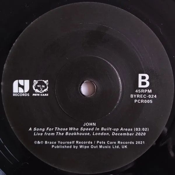 JOHN A Song For Those Who Speed vinyl 7" brukt signert