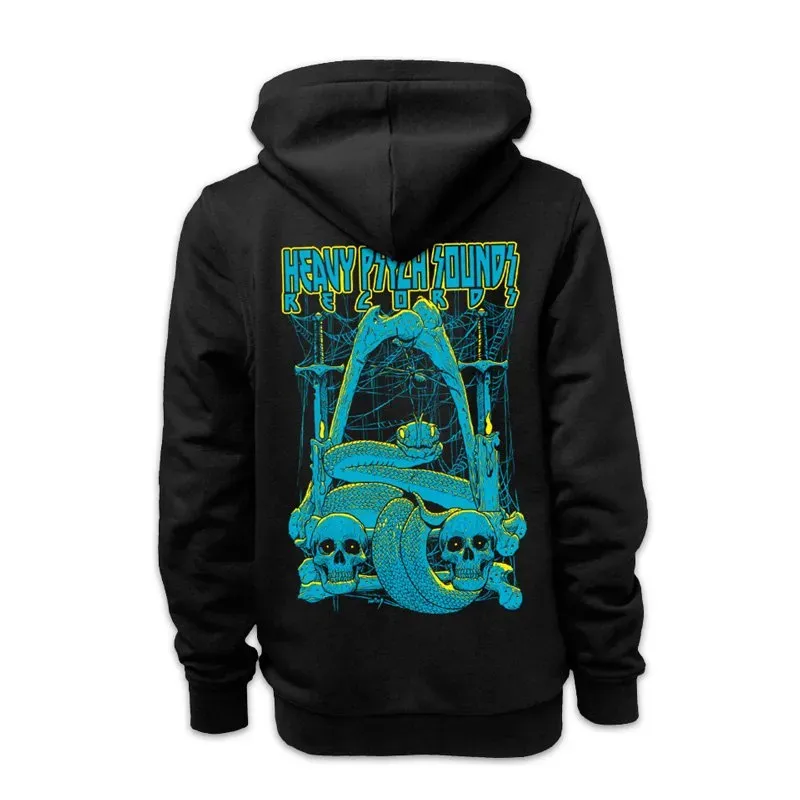 Heavy Psych Sounds #25 svart zip hoodie merch