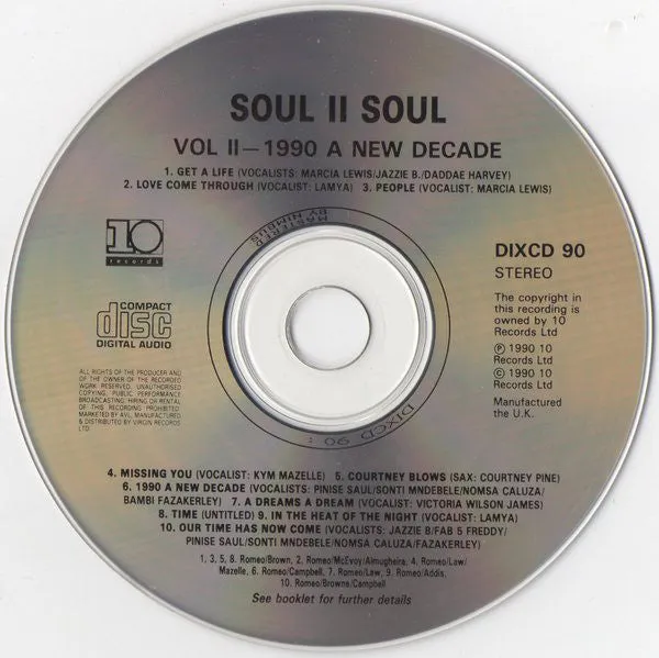 Soul II Soul Vol II A New Decade CD brukt soul