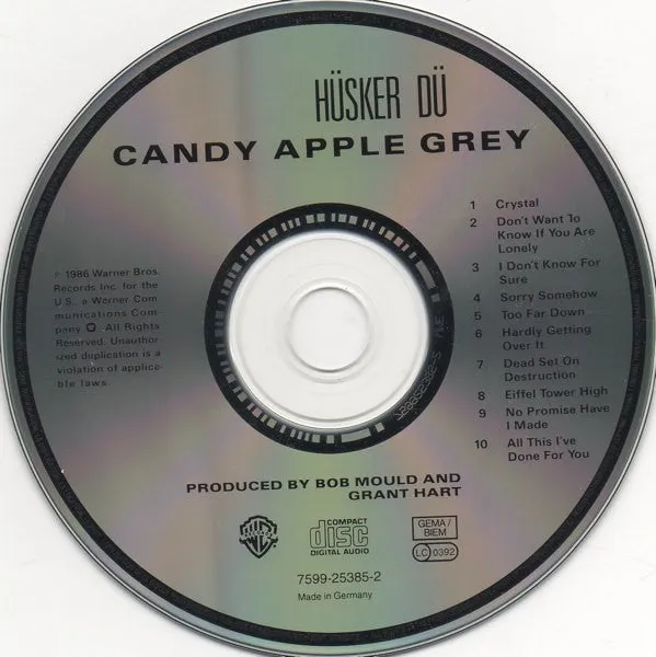 Hüsker Dü Candy Apple Grey CD brukt indierock