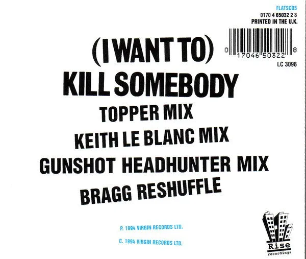 S*M*A*S*H Kill Somebody CD-singel brukt