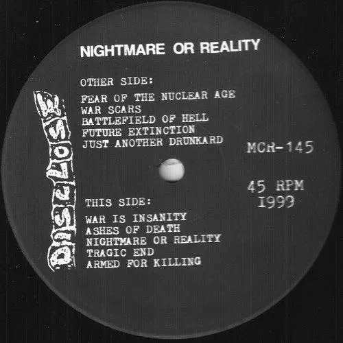 Disclose Nightmare Or Reality vinyl 12" brukt crust
