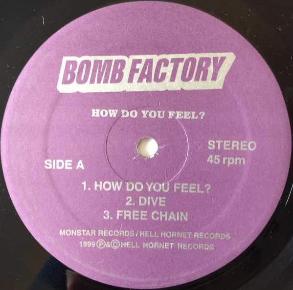 Bomb Factory How Do You Feel 12" vinyl brukt punk