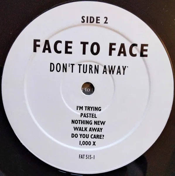 Face To Face Don’t Turn Away LP vinyl reissue brukt