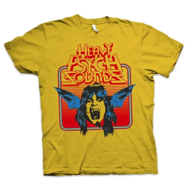 Heavy Psych Sounds #65 Yellow t-skjorte gul bomull