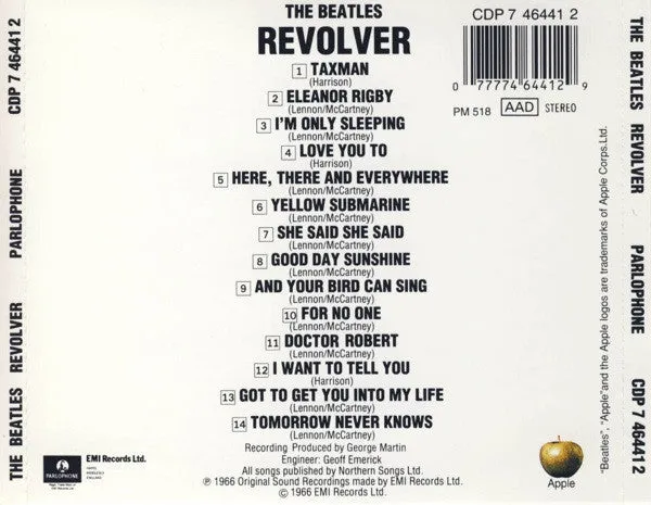 The Beatles Revolver CD album brukt psykedelisk