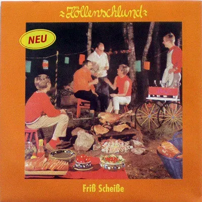Höllenschlund Friß Scheiße 7" EP gul vinyl brukt