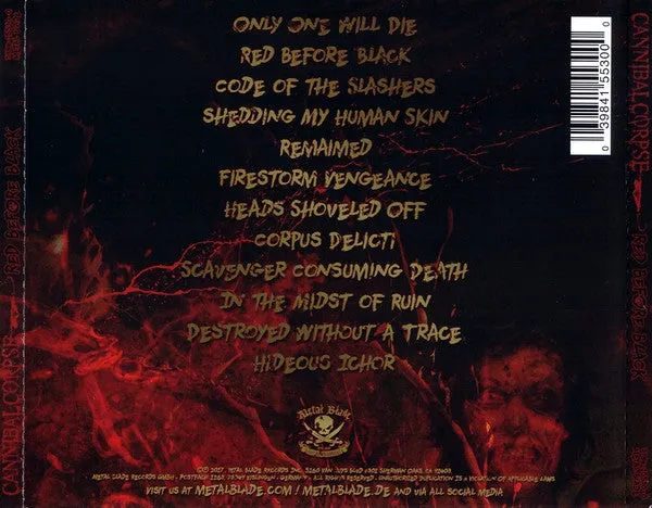 Cannibal Corpse Red Before Black CD brukt – death metal