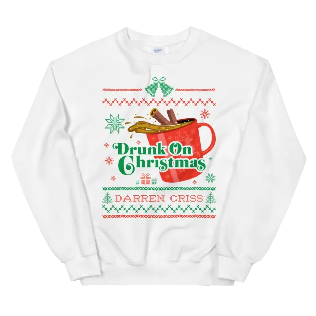Darren Criss Drunk On Christmas crewneck svart S