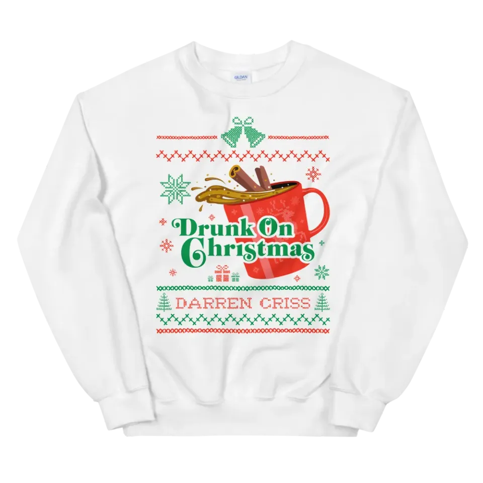 Darren Criss Drunk On Christmas crewneck svart S