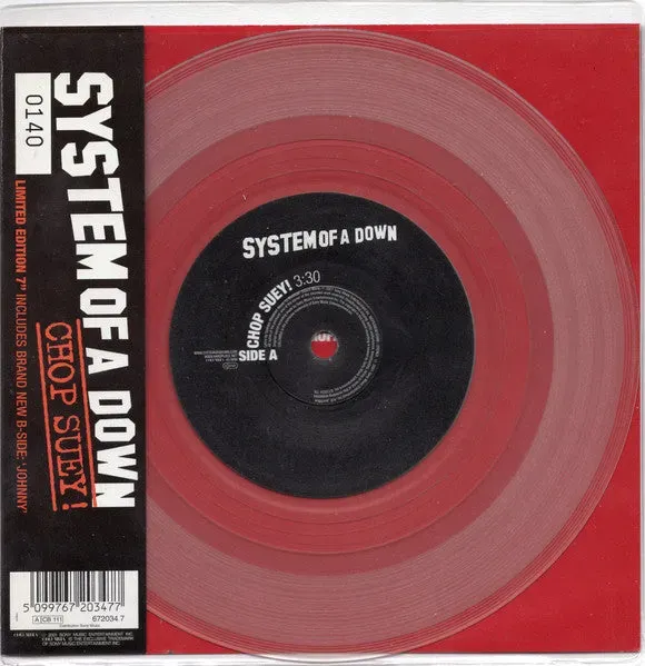 System Of A Down Chop Suey! 7" singel klar vinyl