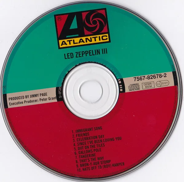 Atlantic Led Zeppelin III CD brukt remaster 1994