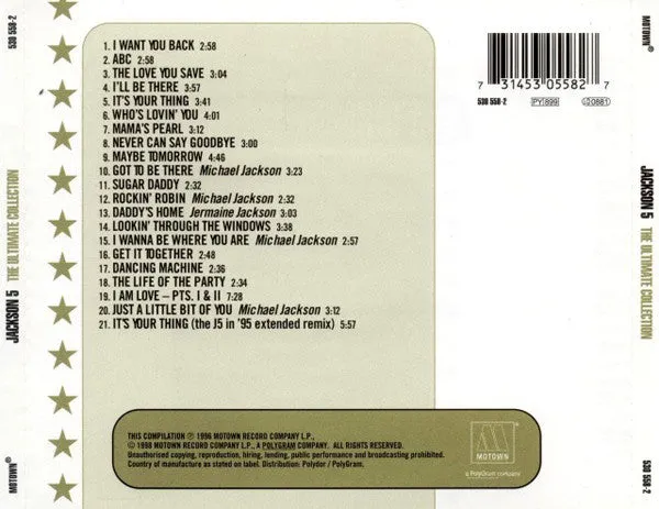Jackson 5 The Ultimate Collection CD brukt soul