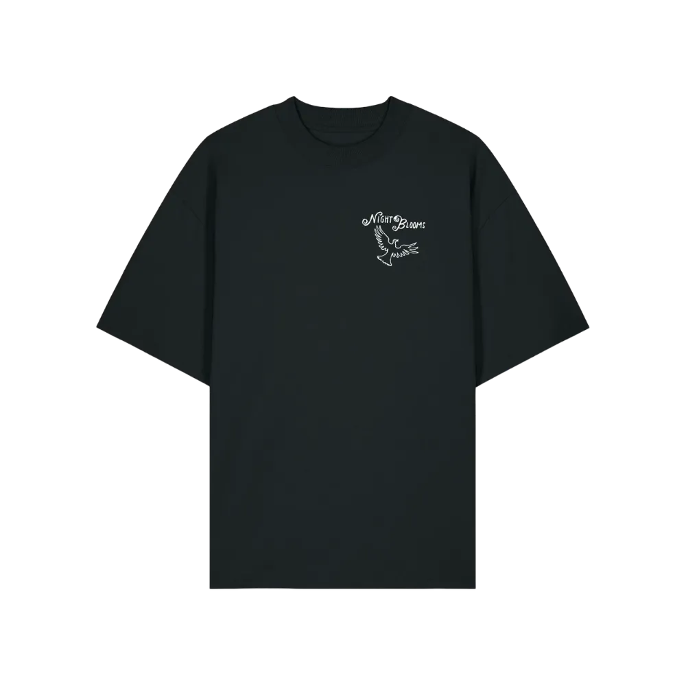 Verve Acoustic Sounds Night Blooms Tee t-skjorte svart oversized