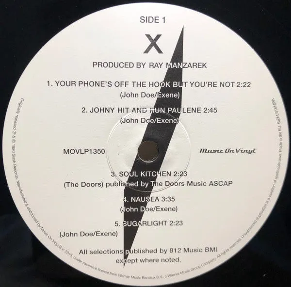 X Los Angeles LP brukt 180g reissue punk