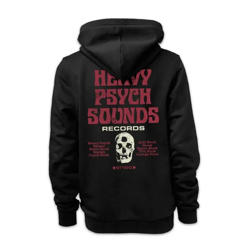 Heavy Psych Sounds #04 svart hoodie zip genser
